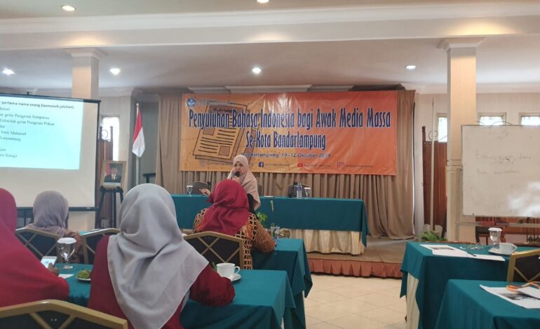 Kantor Bahasa Lampung Ajak Awak Media Berbahasa Baik dan Benar