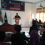 Wakil Ketua (Waka) III membuka acara Musyawarah Umum Anggota (MUA) XIII UKM Impas, periode 2015/2016