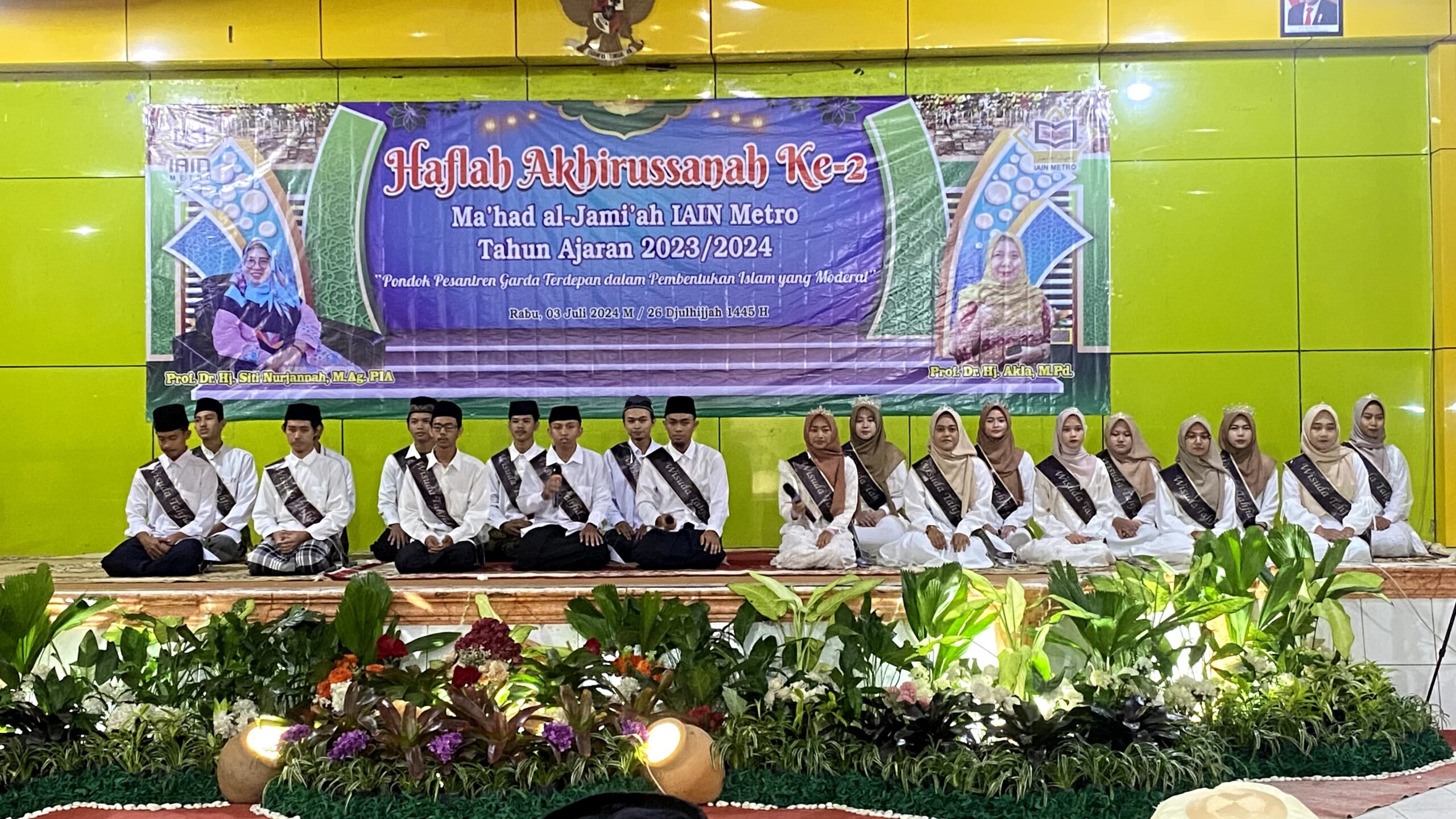 Melalui Haflah Akhirussanah Ke-II, Mahad Al Jamiah IAIN Metro Bentuk Islam Moderat